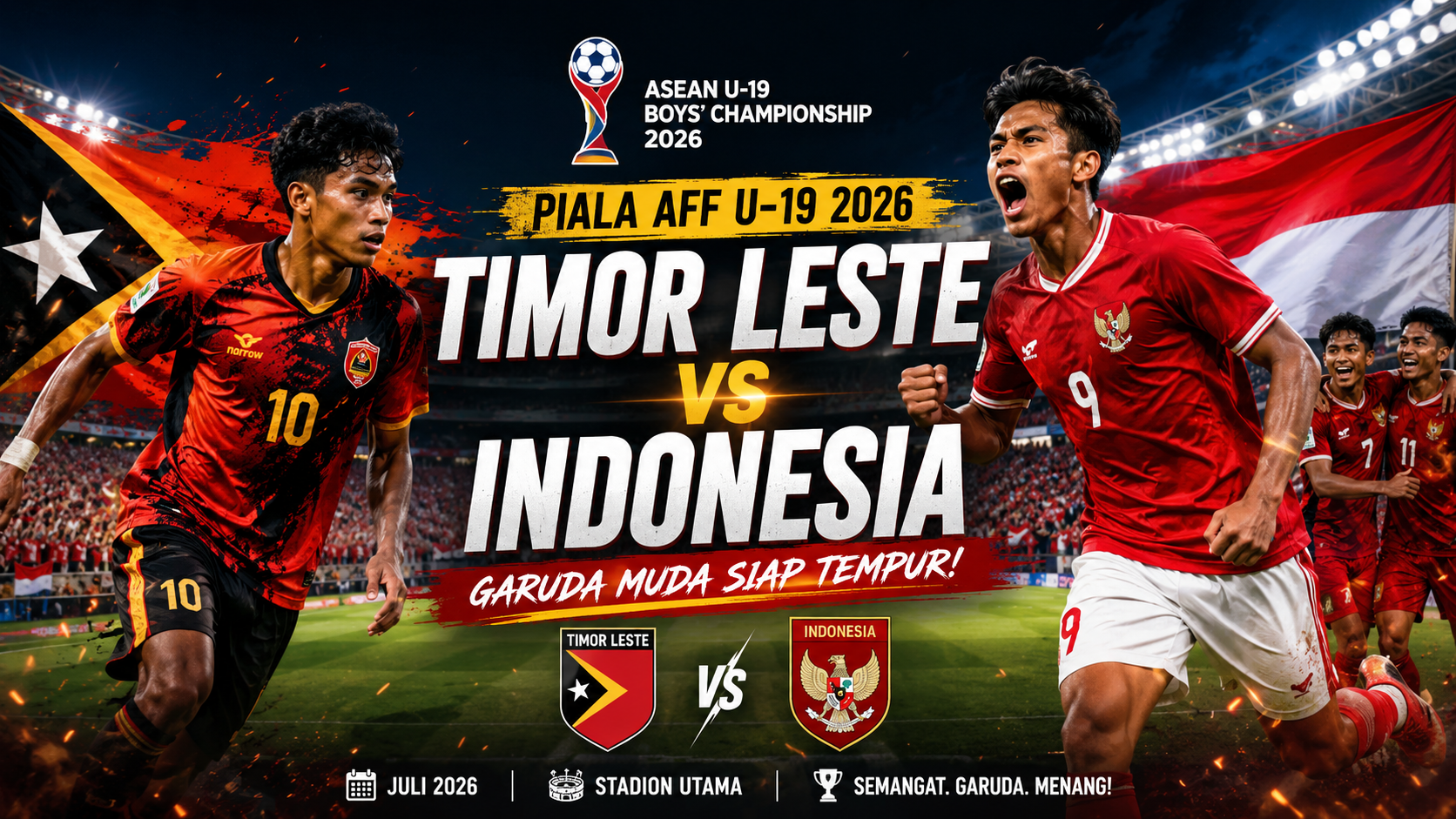 Piala AFF U-19 2026 Timor Leste vs Indonesia